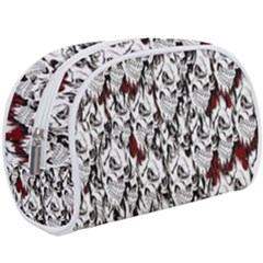 Demonic Skulls Pattern, Spooky Horror, Halloween Theme Make Up Case (large)