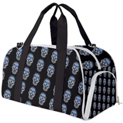 Skulls, Demonic Skull Pattern, Frida Kahlo Stylised Burner Gym Duffel Bag by Casemiro