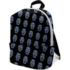 Skulls, Demonic Skull Pattern, Frida Kahlo Stylised Zip Up Backpack by Casemiro