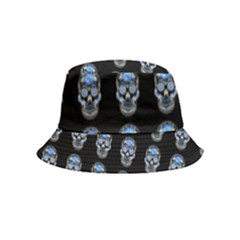 Skulls, Demonic Skull Pattern, Frida Kahlo Stylised Inside Out Bucket Hat (kids) by Casemiro