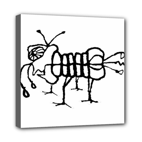 Fantasy Weird Insect Drawing Mini Canvas 8  X 8  (stretched) by dflcprintsclothing