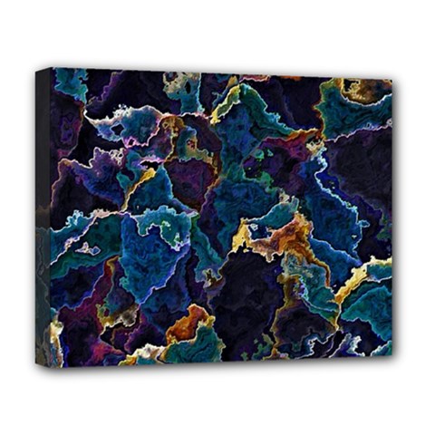 Oil Slick Deluxe Canvas 20  X 16  (stretched) by MRNStudios