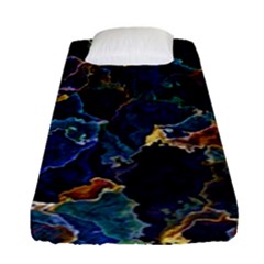 Oil Slick Fitted Sheet (single Size) by MRNStudios