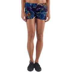 Oil Slick Yoga Shorts by MRNStudios