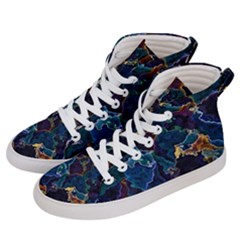 Oil Slick Women s Hi-top Skate Sneakers by MRNStudios