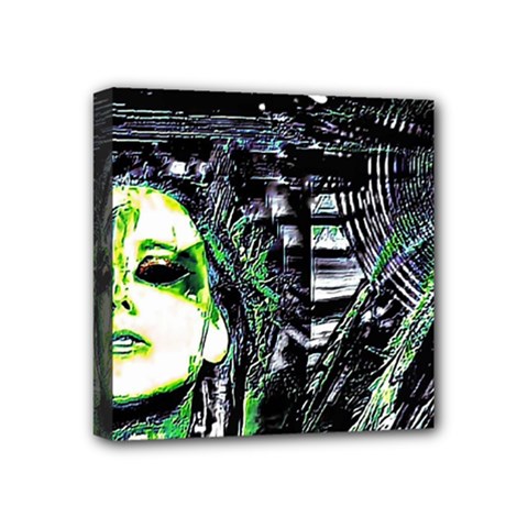 Dubstep Alien Mini Canvas 4  X 4  (stretched) by MRNStudios