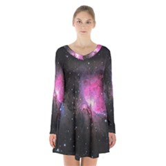 Orion (m42) Long Sleeve Velvet V-neck Dress