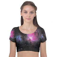 M42 Velvet Short Sleeve Crop Top 