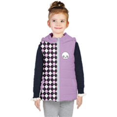 cute skulls 2 Kids  Hooded Puffer Vest