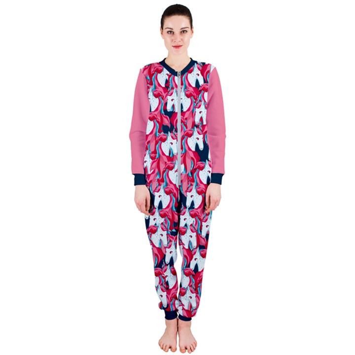 pink unicorn OnePiece Jumpsuit (Ladies)