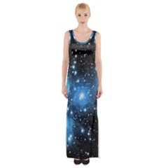 Pleiades (m45) Thigh Split Maxi Dress