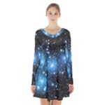 Pleiades (M45) Long Sleeve Velvet V-neck Dress