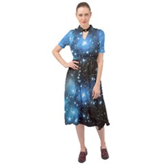 Pleiades (M45) Keyhole Neckline Chiffon Dress