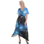 Pleiades (M45) Cross Front Sharkbite Hem Maxi Dress