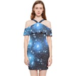 Pleiades (M45) Shoulder Frill Bodycon Summer Dress