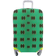 Butterflies In Fresh Green Environment Luggage Cover (large) by pepitasart