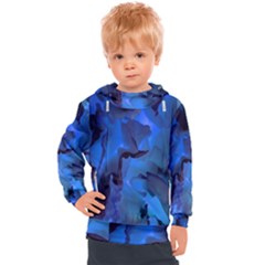 Peony In Blue Kids  Hooded Pullover by LavishWithLove