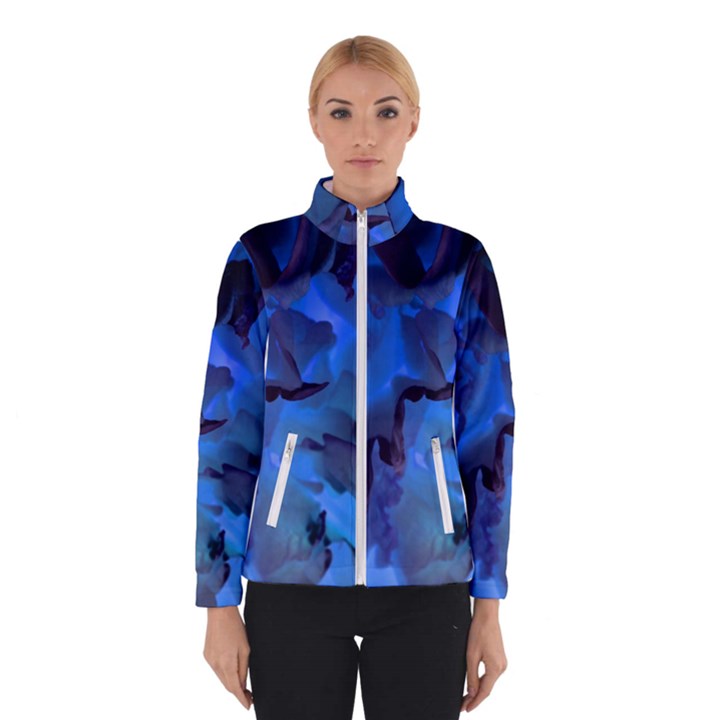 Peony in Blue Women s Bomber Jacket