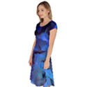 Peony in Blue Classic Short Sleeve Dress View2