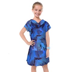 Peony In Blue Kids  Drop Waist Dress by LavishWithLove