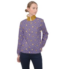 Dots And Stars Women s Half Zip Windbreaker 