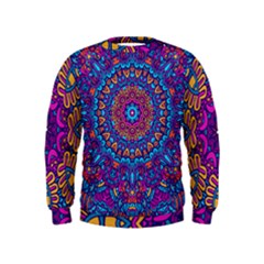 Vibrant Violet Mandala Kids  Sweatshirt