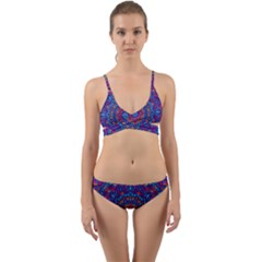 Vibrant Violet Mandala Wrap Around Bikini Set by lujastyles