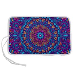 Vibrant Violet Mandala Pen Storage Case (m) by lujastyles