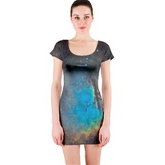 Pacman Nebula (ngc281) Short Sleeve Bodycon Dress