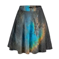 Pacman Nebula (ngc281) High Waist Skirt by idjy