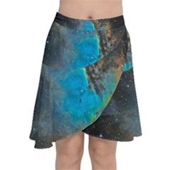 Pacman Nebula (ngc281) Chiffon Wrap Front Skirt