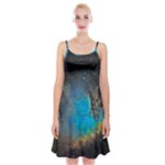 Pacman Nebula (NGC281) Spaghetti Strap Velvet Dress