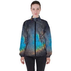 Pacman Nebula (ngc281) Women s High Neck Windbreaker