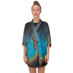 Pacman Nebula (ngc281) Half Sleeve Chiffon Kimono by idjy