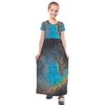 Pacman Nebula (NGC281) Kids  Short Sleeve Maxi Dress