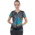 Pacman Nebula (NGC281) Short Sleeve Zip Up Jacket