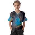 Pacman Nebula (NGC281) Kids  V-Neck Horn Sleeve Blouse View1