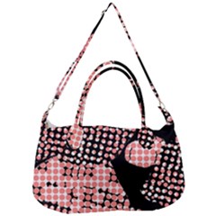 Abstrait Effet Formes Noir/rose Removal Strap Handbag by kcreatif
