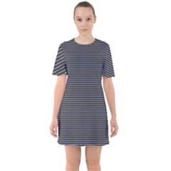 Chevron Colors Blanc/noir Sixties Short Sleeve Mini Dress by kcreatif