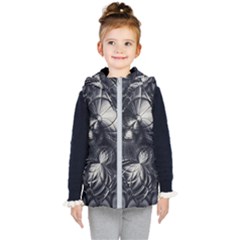 Charcoal Faker Kids  Hooded Puffer Vest by MRNStudios