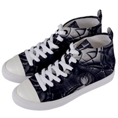 Charcoal Faker Women s Mid-top Canvas Sneakers by MRNStudios