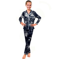 Charcoal Faker Kid s Satin Long Sleeve Pajamas Set by MRNStudios