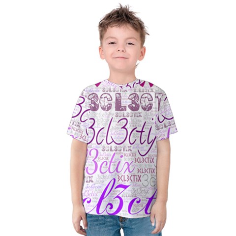 3cl3ctix Wordart Kids  Cotton Tee by 3cl3ctix