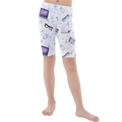 Computer Work Kids  Mid Length Swim Shorts by SychEva