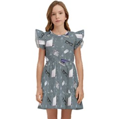 Office Works Kids  Winged Sleeve Dress by SychEva