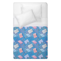 Notepads Pens And Pencils Duvet Cover (single Size) by SychEva