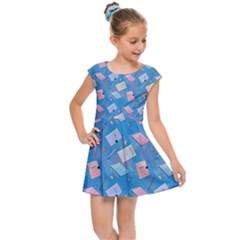 Notepads Pens And Pencils Kids  Cap Sleeve Dress by SychEva