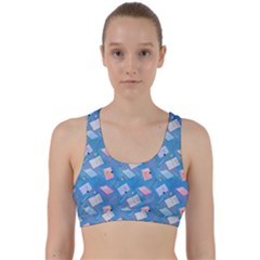 Notepads Pens And Pencils Back Weave Sports Bra by SychEva