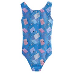 Notepads Pens And Pencils Kids  Cut-out Back One Piece Swimsuit by SychEva