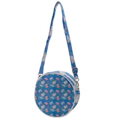 Notepads Pens And Pencils Crossbody Circle Bag by SychEva